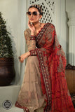 Maria B MPC-22-202-Coffee and Maroon Wedding Chiffon Collection 2022 Online Shopping