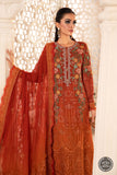 Maria B MPC-22-205-Burnt Orange and Rust Wedding Chiffon Collection 2022 Online Shopping