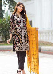 Noorma Kamal Embroidered Chiffon Wedding Collection  08 Ebony Hue 2019