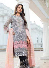 Noorma Kamal Embroidered Net Wedding Collection  09 Dianthus Dove 2019