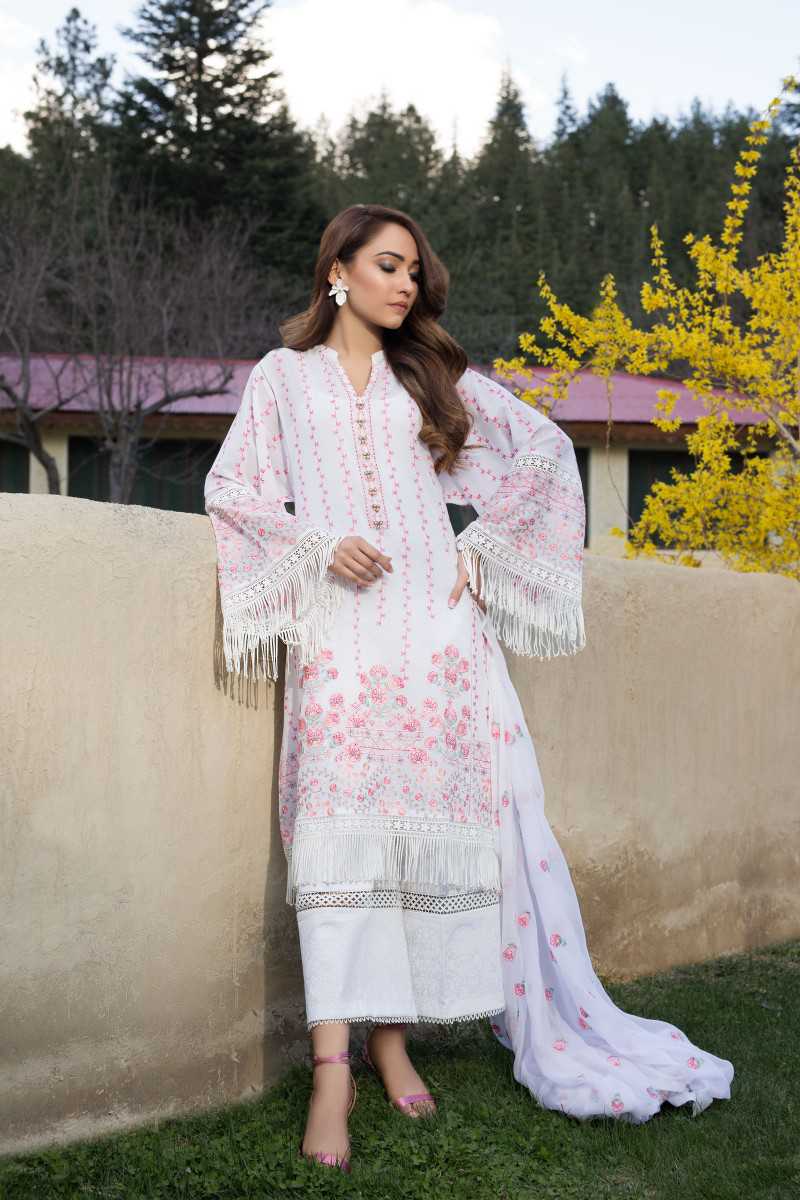 Bareeze Orchids Range Bnl667 White Collection 2021
