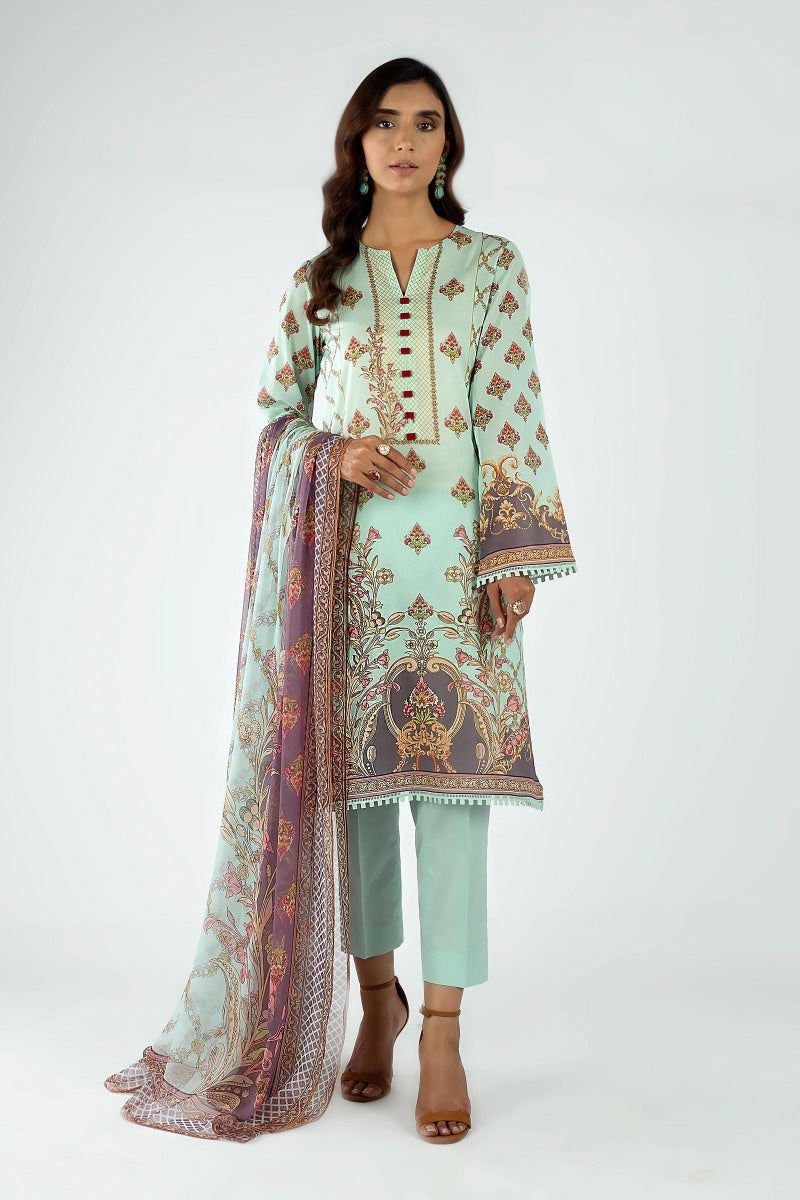 Bareeze PR1066 Blue Summer Printed Lawn 2022 Online Shopping