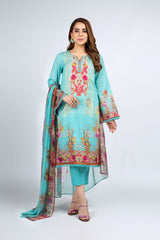 Bareeze PR1077 Sky Blue Summer Printed Lawn 2022 Online Shopping