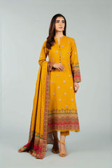 Pr1127 Yellow Bareeze Winter Karandi 2021