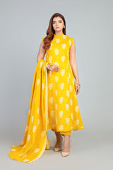 Bareeze PR1183 Yellow Summer Printed Lawn 2022 Online Shopping