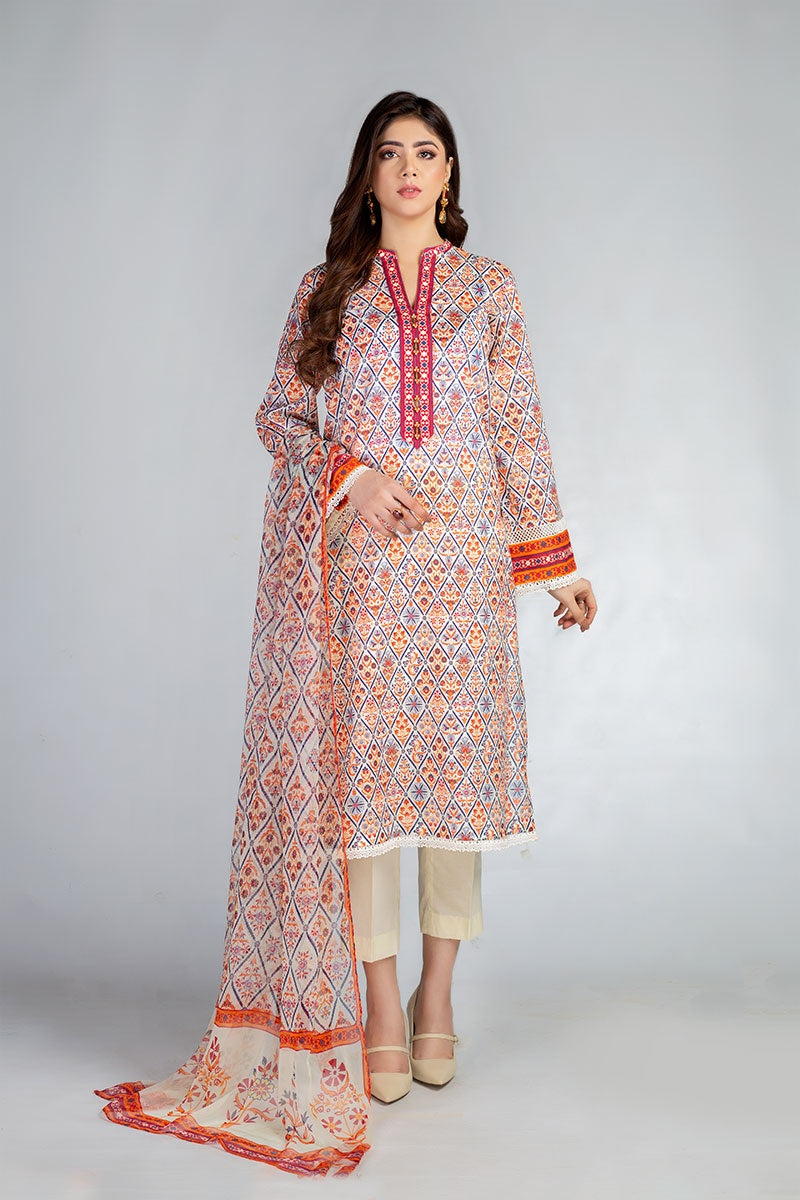 Bareeze PR1193 Blue Summer Printed Lawn 2022 Online Shopping