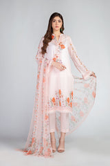 Bareeze PR1194 Orange Summer Printed Lawn 2022 Online Shopping