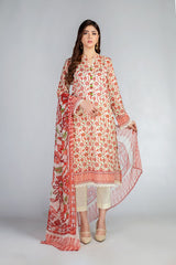 Bareeze PR1200 Red Summer Printed Lawn 2022 Online Shopping