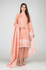 Bareeze PR1204 Peach Summer Printed Lawn 2022 Online Shopping