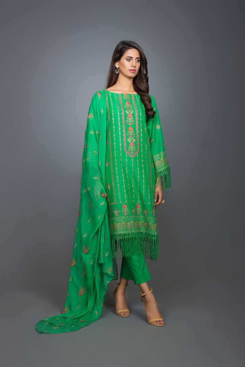 Bareeze Botanical Bloom Ch2820 Green Collection 2021
