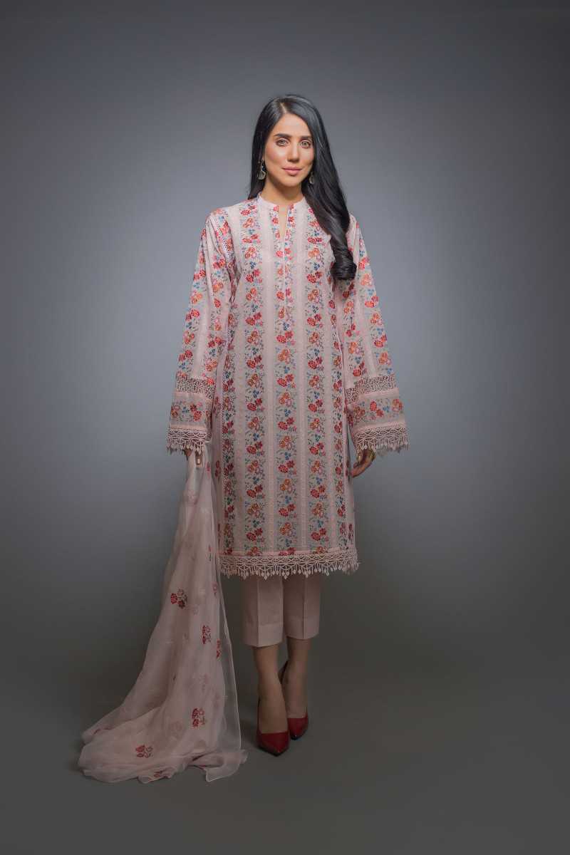 Bareeze Vintage Vista Ch3013 Pink Collection 2021