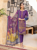 Sparkling Purple 3pc Lawn Embroidered Front With Lawn Printed Back Sleeves With Monar Dupatta Dyed Cambric Trouser Rococo Wk 00671a Salitex Summer Collection 2021