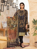 Black Shine 3pc Lawn Embroidered Front With Lawn Printed Back Sleeves With Monar Dupatta Dyed Cambric Trouser Rococo Wk 006672a Salitex Summer Collection 2021