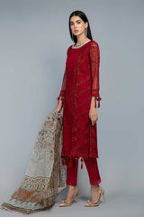 Maria B Embroidered Evening Wear 02 Redb 2020