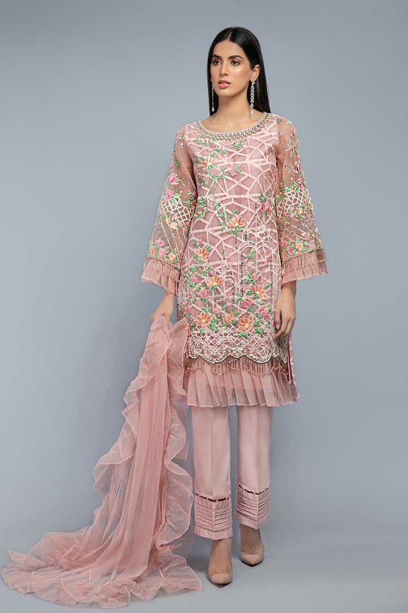 Maria B Embroidered Evening Wear 03 Pink 2020