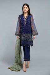 Maria B Embroidered Evening Wear 09 Blue 2020