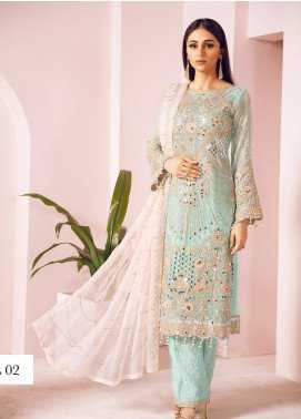 Shamrock by Maryum N Maria Embroidered Chiffon Luxury Collection Design 02 2019