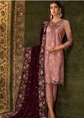 Sifona Embroidered Chiffon Winter Collection 01 Magnificent Salmon 2019
