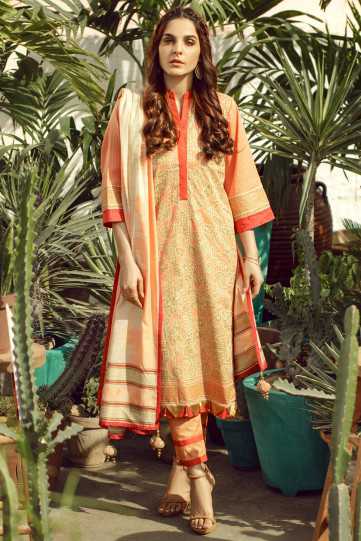 Alkaram 2 Piece Printed Lawn Suit With Cambric Trouser 24143 Summer Lawn Collection 2020 | Alkaram Summer Lawn