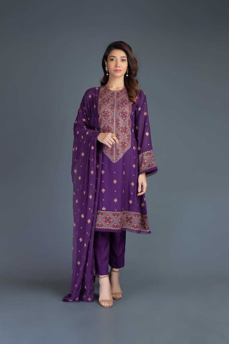 Bareeze Stark Range Ch3047 Purple Collection 2021
