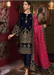 Tehzeeb by Mohagni Embroidered Velvet Luxury Winter Collection Design 2 2019