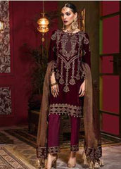 Tehzeeb by Mohagni Embroidered Velvet Luxury Winter Collection Design 3 2019