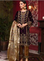 Tehzeeb by Mohagni Embroidered Velvet Luxury Winter Collection Design 5 2019