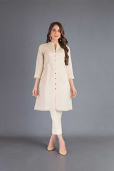 Bareeze Kurta Range Wr449 Cream Collection 2021