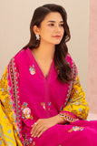 Zellbury Embroidered Shirt Shalwar Dupatta - Pink - Slub Lawn Suit - 0899 Online Shopping