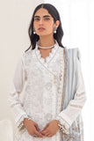 Zellbury Embroidered Shirt Shalwar Dupatta - White - Lawn Suit-0299 Online Shopping