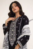 Zellbury Embroidered Shirt Shalwar Dupatta - Black - Jacquard Suit-0493 Online Shopping