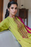 Zellbury Embroidered Shirt Shalwar Dupatta - Lime Green - Karandi Suit - 0056 Online Shopping