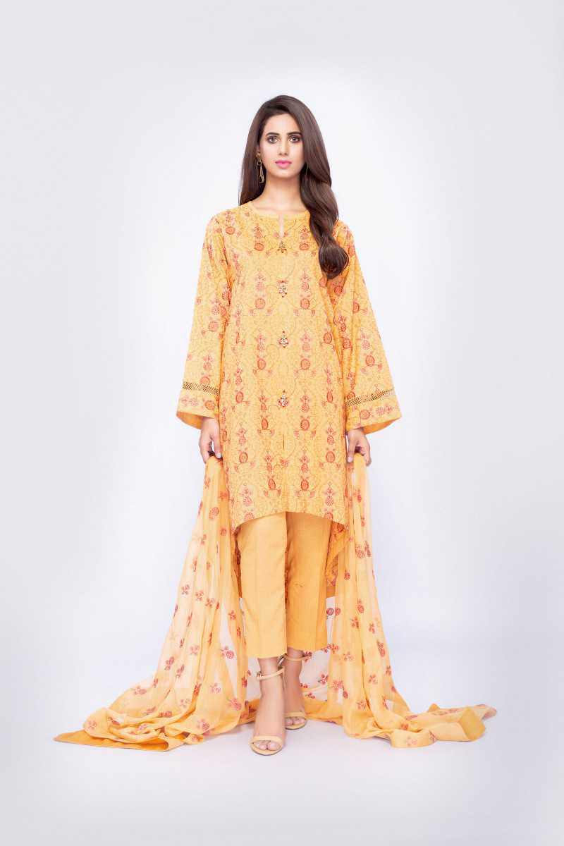 Bareeze Floral Garden Mc532 Yellow Collection 2021