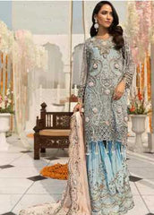 Zebtan Embroidered Chiffon Luxury Collection Design 03 2019