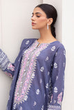 Zellbury Embroidered Shirt Shalwar Dupatta - Blue - Lawn Suit-0197 Online Shopping