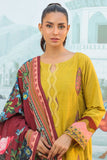 Zellbury Embroidered Shirt Shalwar Dupatta - Green - Khaddar Suit - 0780 Online Shopping