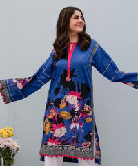 Zellbury Shirt Cerulean Blue Lawn Lawn Collection 2021