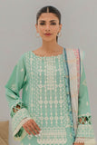 Zellbury Embroidered Shirt Shalwar Dupatta - Blue - Lawn Suit - 0186 Online Shopping