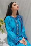 Zellbury Embroidered Shirt Shalwar Dupatta - Blue - Lawn Suit - 0379 Online Shopping