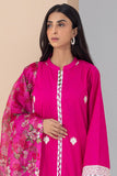 Zellbury Embroidered Shirt Shalwar Dupatta - Pink - Jacquard Suit-0365 Online Shopping