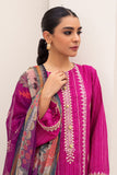 Zellbury Embroidered Shirt Shalwar Dupatta - Purple - Lawn Suit-0432 Online Shopping