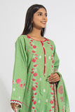 Zellbury Embroidered Shirt Shalwar Dupatta - Mint Green - Jacquard Suit Online Shopping