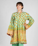 Olivine Green Khaddar Suit Zellbury Summer Lawn 2021