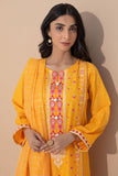 Zellbury Embroidered Shirt Shalwar Dupatta - Yellow - Jacquard Suit-0364 Online Shopping