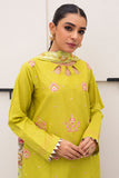 Zellbury Embroidered Shirt Shalwar Dupatta - Yellow - Jacquard Suit-0434 Online Shopping