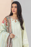 Zellbury Embroidered Shirt Shalwar Dupatta - Yellow - Lawn Suit-0372 Online Shopping