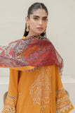 Zellbury Embroidered Shirt Shalwar Dupatta - Yellow - Slub Lawn Suit - 0701 Online Shopping